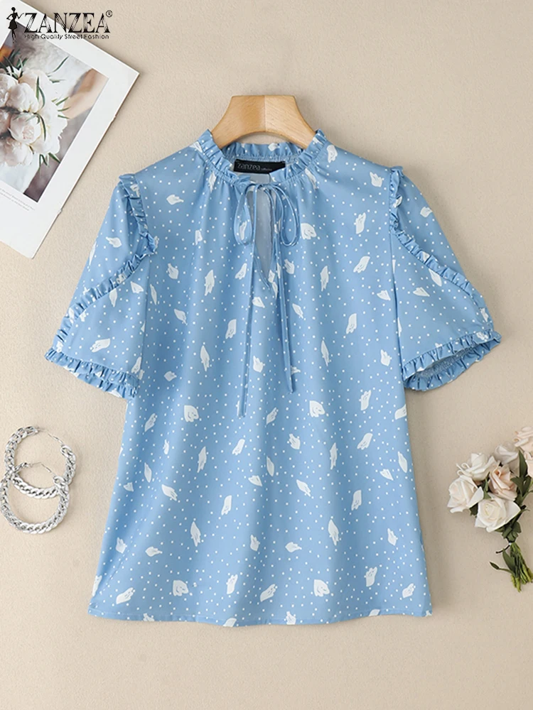 ZANZEA Women Blouse Shirts Vintage Short Sleeve Print Tunic Tops 2025 Summer V-Neck Casual Fashion Bandage Loose Bohemian Blusas
ZANZEA Women Blouse Shirts Vintage Short Sleeve Print Tunic Tops 2025 Summer V-Neck Casual Fashion Bandage Loose Bohemian Blusas