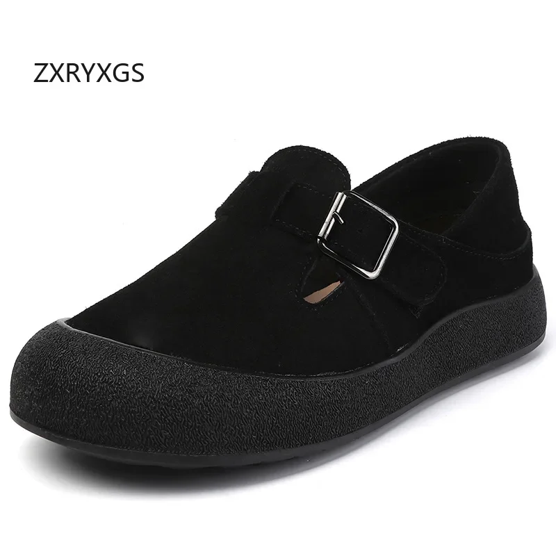 ZXRYXGS Frosted Cowhide Round Toe Flat Platform Shoes 2025 New Spring Classic Retro Sneakers Casual Shoes Woman Large Size flats
ZXRYXGS Frosted Cowhide Round Toe Flat Platform Shoes 2025 New Spring Classic Retro Sneakers Casual Shoes Woman Large Size flats