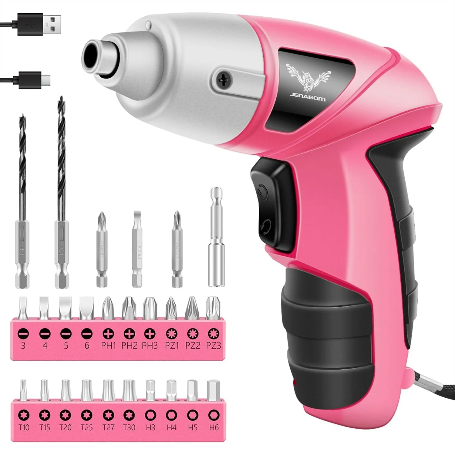 Pink Cordless Electric Screwdriver 3.6V Rechargeable Small Drill With 24pcs Driver Bit Set 3.5Nm Screw Gun LED Light For Women Household Tasks
Pink Cordless Electric Screwdriver 3.6V Rechargeable Small Drill With 24pcs Driver Bit Set 3.5Nm Screw Gun LED Light For Women Household Tasks