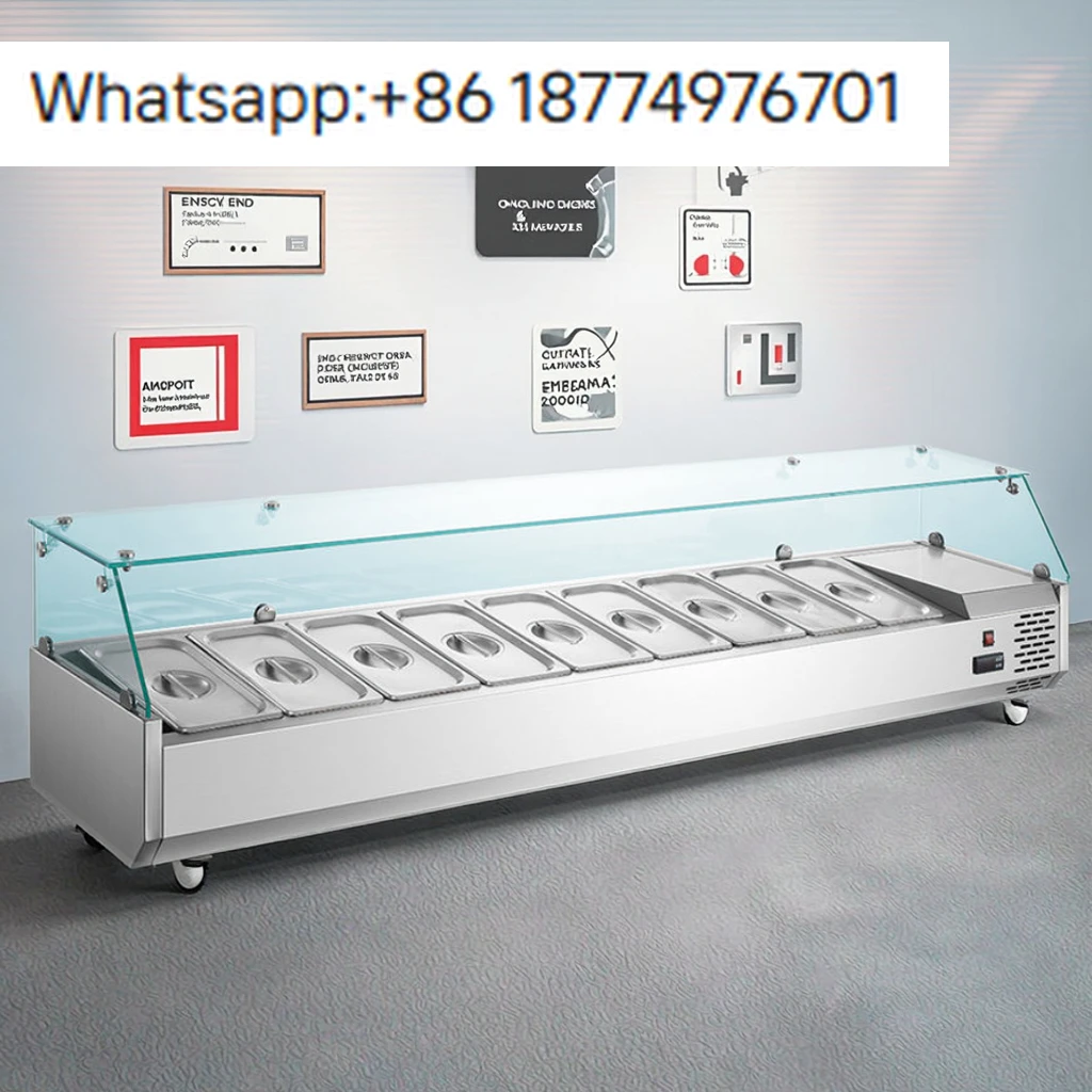 Commercial Countertop Fruit Salad Refrigerator,Intelligent Temperature Control, SS 201 or 304, for Restaurant and bar
Commercial Countertop Fruit Salad Refrigerator,Intelligent Temperature Control, SS 201 or 304, for Restaurant and bar