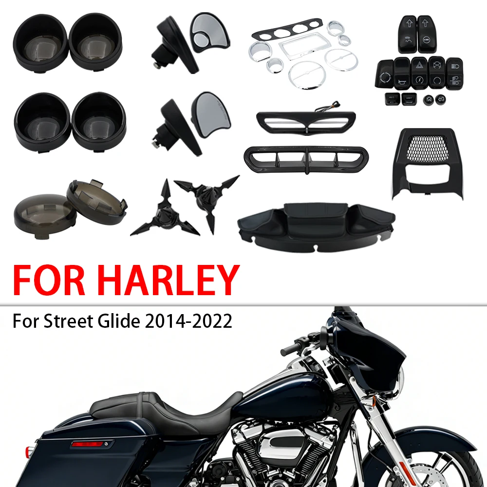 Motorcycle Accessories Set Fit For Harley Street Glide 2014 - 2022 Turn Signal Lens Gauge Trim Oil Cooler Cover Switch Button
Motorcycle Accessories Set Fit For Harley Street Glide 2014 - 2022 Turn Signal Lens Gauge Trim Oil Cooler Cover Switch Button