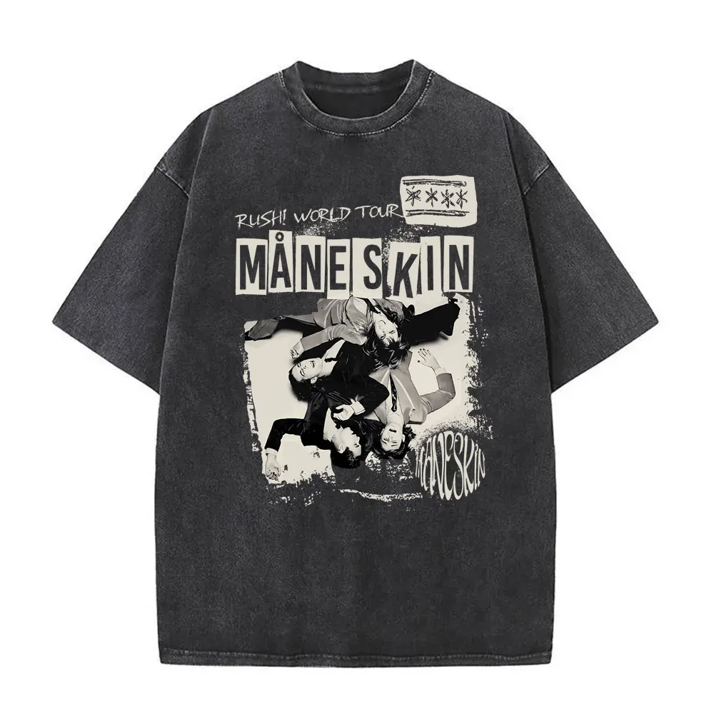 Washed Vintage Rock Band Maneskin World Tour Print Tshirt Men Women Fashion Casual T-shirt Male Wash Retro Oversized Streetwear
Washed Vintage Rock Band Maneskin World Tour Print Tshirt Men Women Fashion Casual T-shirt Male Wash Retro Oversized Streetwear