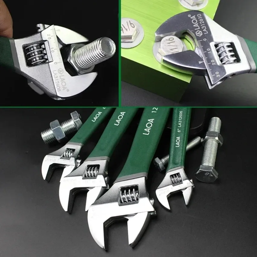 LAOA 6-15" Adjustabl Wrench Non-slip Handle Monkey Spanner Open End Wrenchs Household Hardware Repair Tools Plumber Electrician
LAOA 6-15" Adjustabl Wrench Non-slip Handle Monkey Spanner Open End Wrenchs Household Hardware Repair Tools Plumber Electrician