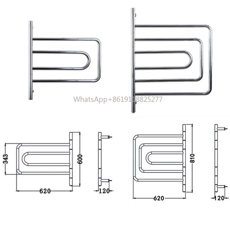 Towel Warmer Heated Towel Rack for Bathroom Modern Design Stainless Steel Polished 180 Rotation
Towel Warmer Heated Towel Rack for Bathroom Modern Design Stainless Steel Polished 180 Rotation