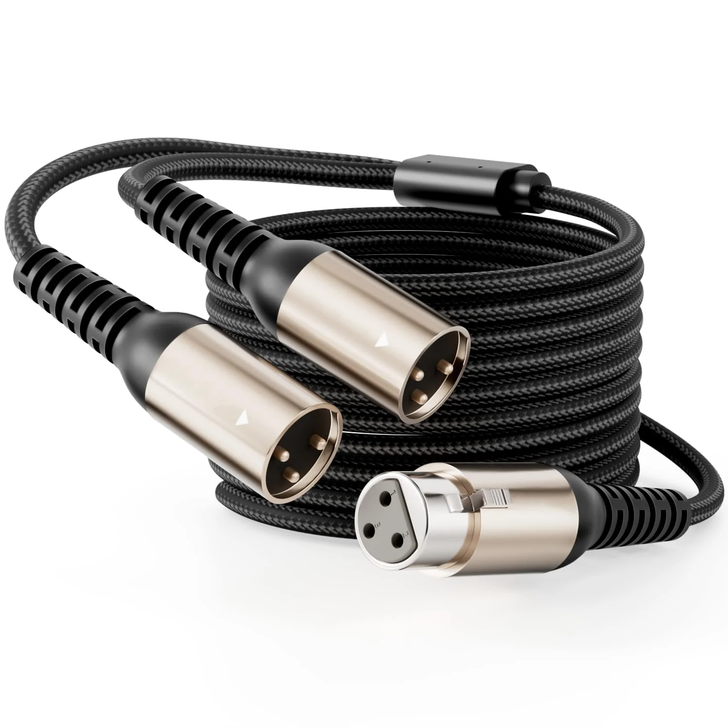 XLR Y Splitter Balanced XLR Microphone Cable 3 Pin Nylon Braided Mic Cord for Microphone Mixer Recording Studio Amplifier Etc
XLR Y Splitter Balanced XLR Microphone Cable 3 Pin Nylon Braided Mic Cord for Microphone Mixer Recording Studio Amplifier Etc