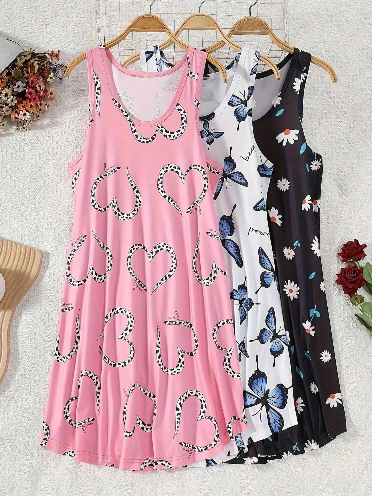 3 Pack Women Sleeveless Nightdress Set Plus Size Casual Sleepwear
3 Pack Women Sleeveless Nightdress Set Plus Size Casual Sleepwear