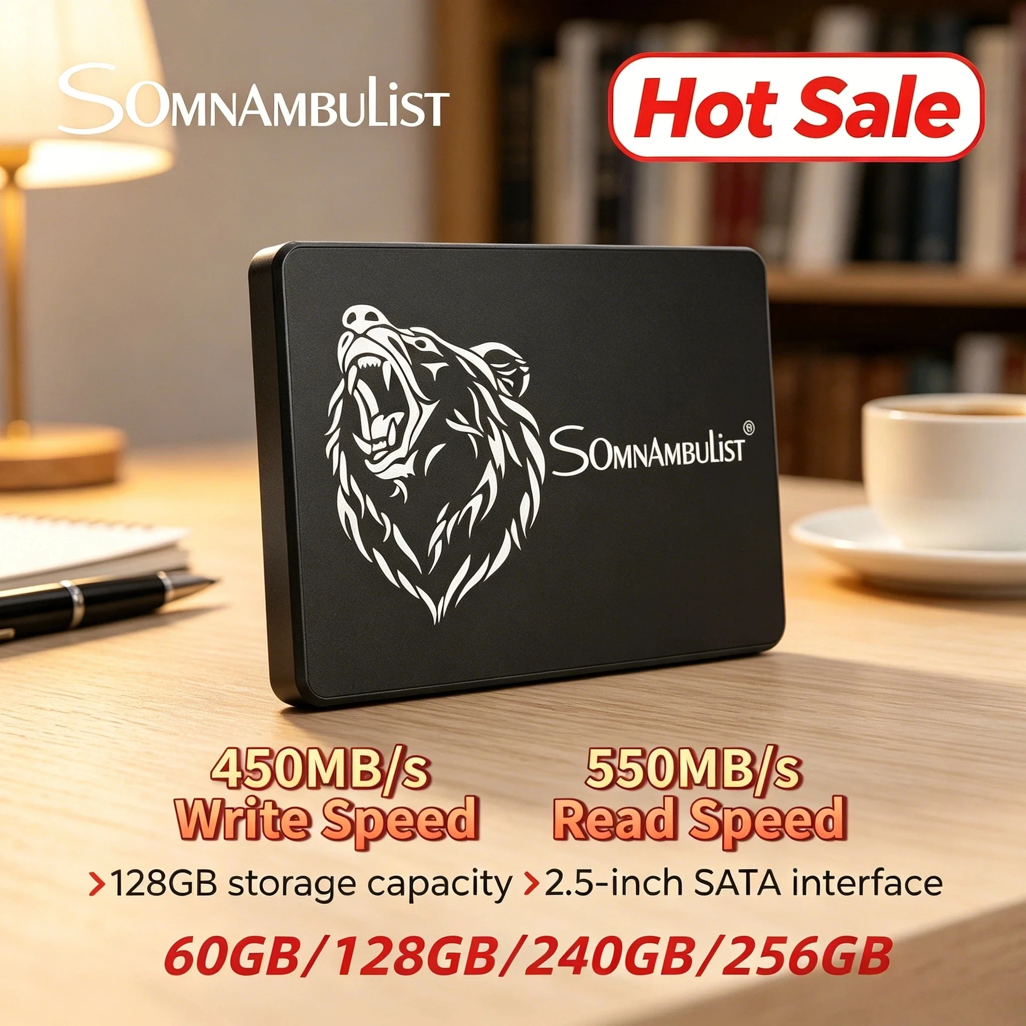 SomnAmbulist 2.5 Inch SATA3 Internal SSD 128GB 240GB 256GB 480GB 512GB 960GB Solid State Drive Multiple Capacity for Laptop PC
SomnAmbulist 2.5 Inch SATA3 Internal SSD 128GB 240GB 256GB 480GB 512GB 960GB Solid State Drive Multiple Capacity for Laptop PC