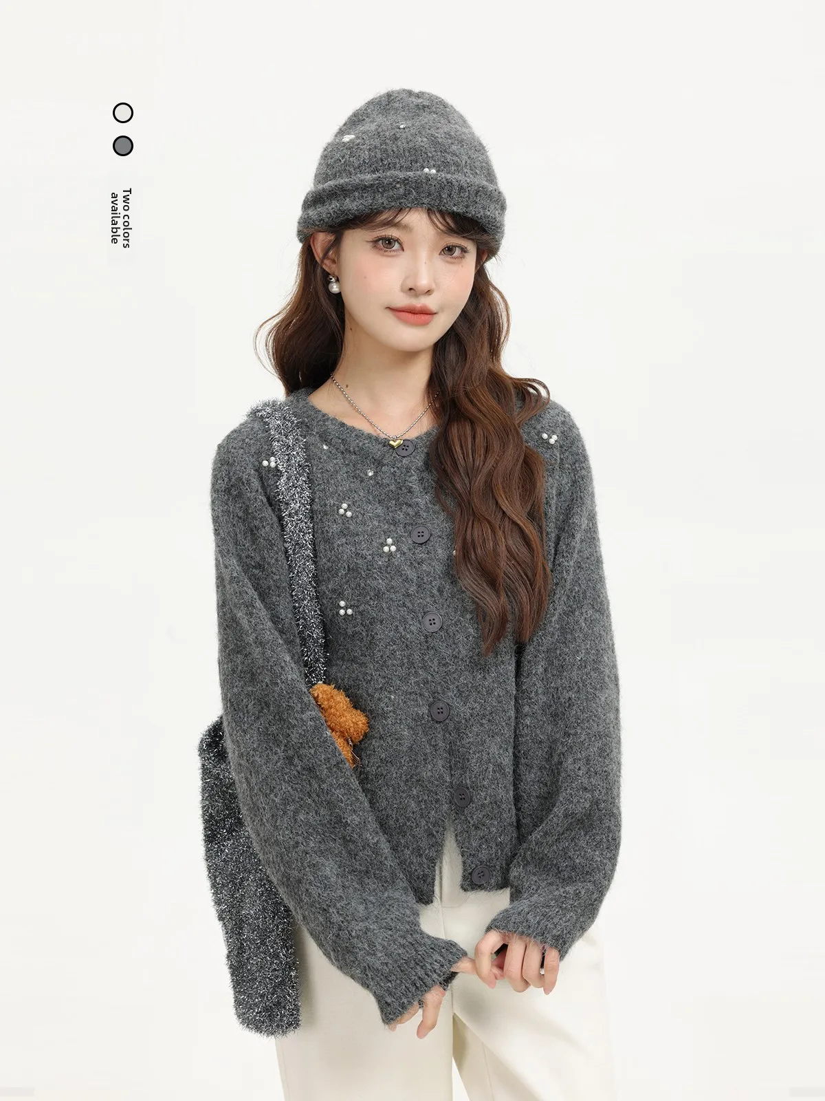 Корейский свитер Lazy Faion High ade с бисером, свободный зимний утягивающий универсальный вязаный топ, женский милый свободный крой
Корейский свитер Lazy Faion High ade с бисером, свободный зимний утягивающий универсальный вязаный топ, женский милый свободный крой