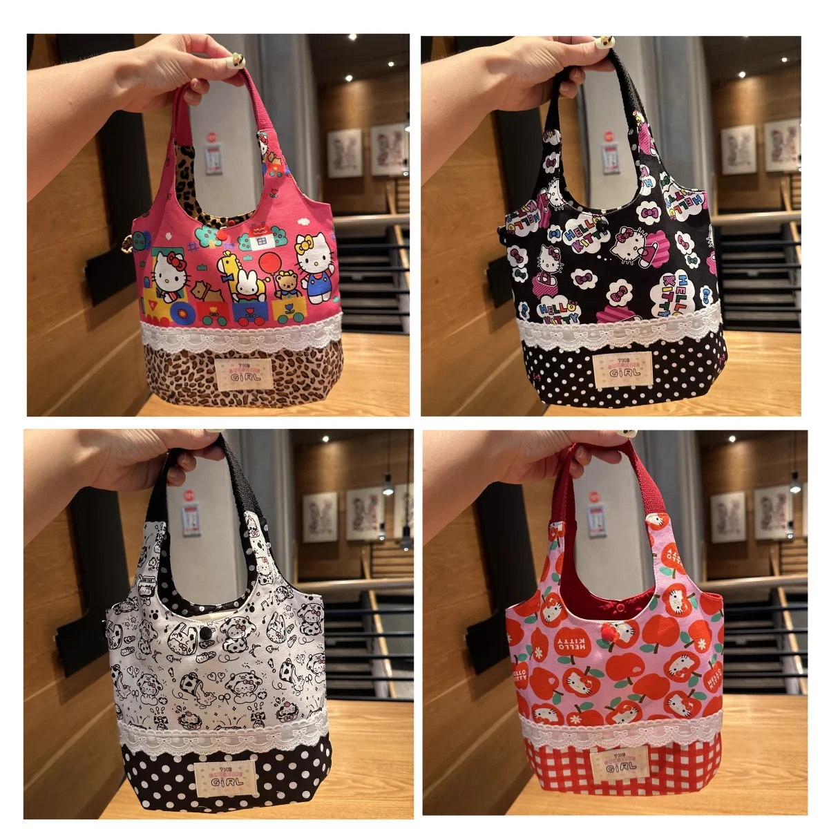 hello kitty cute sanrio lace leopard print polka dot tote bag environmentally friendly tote bag lightweight ladies Christmasgift
hello kitty cute sanrio lace leopard print polka dot tote bag environmentally friendly tote bag lightweight ladies Christmasgift