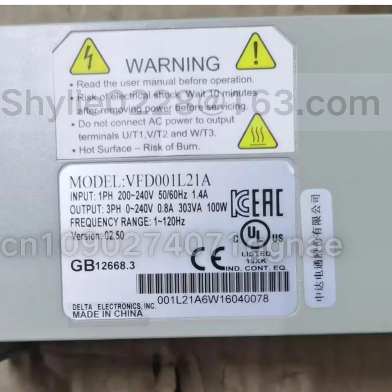 Second hand VFD001L21A 100W frequency converter test OK, fast delivery
Second hand VFD001L21A 100W frequency converter test OK, fast delivery