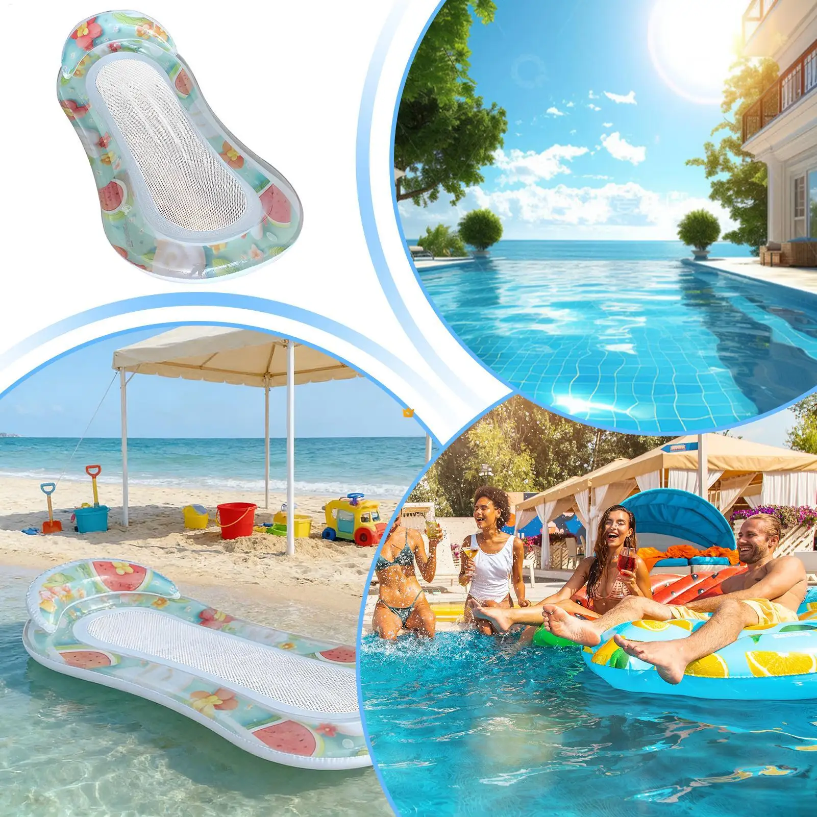 Inflatable Water Hammock Floats Bed Swim Ring Tube Swimming Pool Mattresses Sleeping Bed Beach Lounger Chair
Inflatable Water Hammock Floats Bed Swim Ring Tube Swimming Pool Mattresses Sleeping Bed Beach Lounger Chair