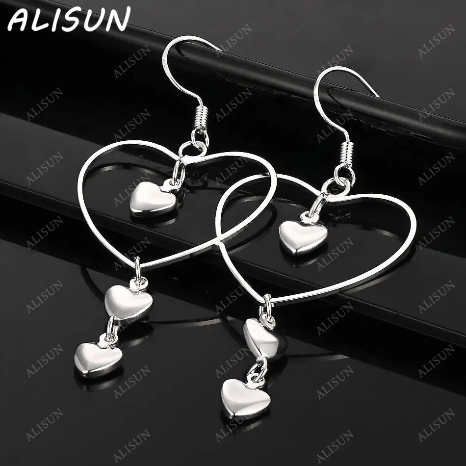 ALISUN 925 Sterling Silver Hearts Earrings Drop Earrings For Women Creativity Gifts Street All-match Party And Daily Wear 
ALISUN 925 Sterling Silver Hearts Earrings Drop Earrings For Women Creativity Gifts Street All-match Party And Daily Wear