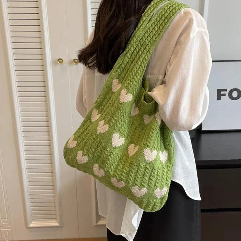 Heart Pattern Color Blocking Crochet Handbag Shoulder Large Capacity Fashion Beach Versatile Commute Large Bag
Heart Pattern Color Blocking Crochet Handbag Shoulder Large Capacity Fashion Beach Versatile Commute Large Bag