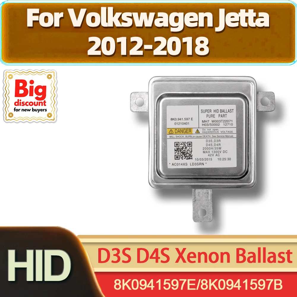 TEENRAM HID Xenon Headlight Ballast Control Unit OEM 8K0941597E 8K0941597B D3S D4S For Volkswagen Jetta 2012 2013 2014 2015-2018
TEENRAM HID Xenon Headlight Ballast Control Unit OEM 8K0941597E 8K0941597B D3S D4S For Volkswagen Jetta 2012 2013 2014 2015-2018