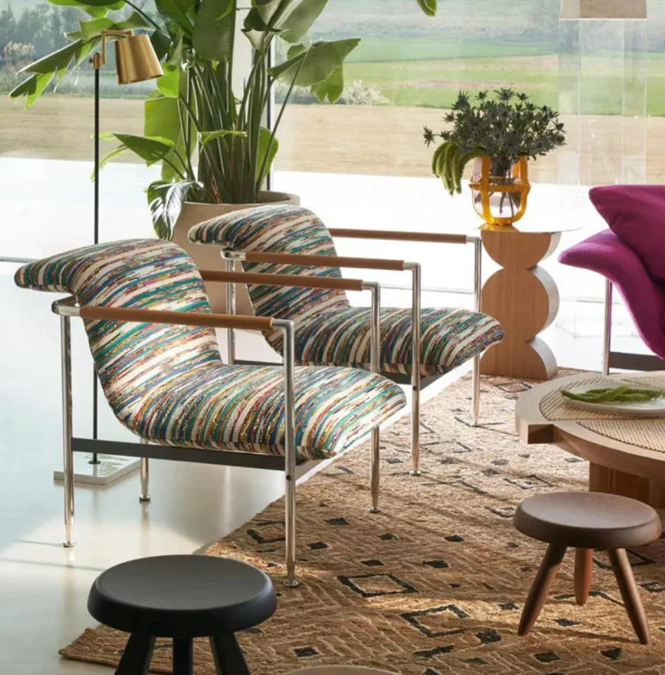 #Italian Luxury Living Room Bauhaus Style Armrest Chair Unique Modern Design Fabric Stainless Steel Frame Height Home
#Italian Luxury Living Room Bauhaus Style Armrest Chair Unique Modern Design Fabric Stainless Steel Frame Height Home