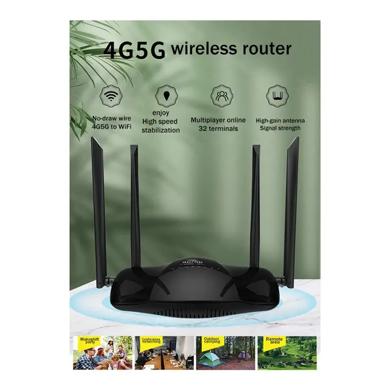 Беспроводной маршрутизатор OK Home 4G CPE, 300 Мбит/с, внешние 4 антенны, Wi-Fi модем с 3 портами RJ45 + слот для SIM-карты, Wi-Fi роутер, вилка EU
Беспроводной маршрутизатор OK Home 4G CPE, 300 Мбит/с, внешние 4 антенны, Wi-Fi модем с 3 портами RJ45 + слот для SIM-карты, Wi-Fi роутер, вилка EU