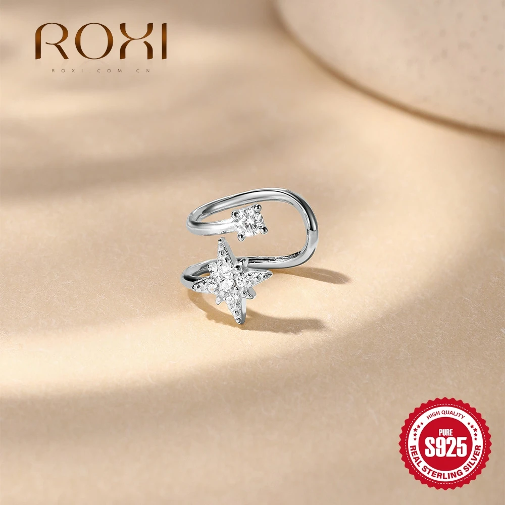 ROXI 925 Sterling Silver Octagonal Star Double layered Classic Zircon Earclip For Women INS Dainty Trendy Fine Jewelry Gifts
ROXI 925 Sterling Silver Octagonal Star Double layered Classic Zircon Earclip For Women INS Dainty Trendy Fine Jewelry Gifts