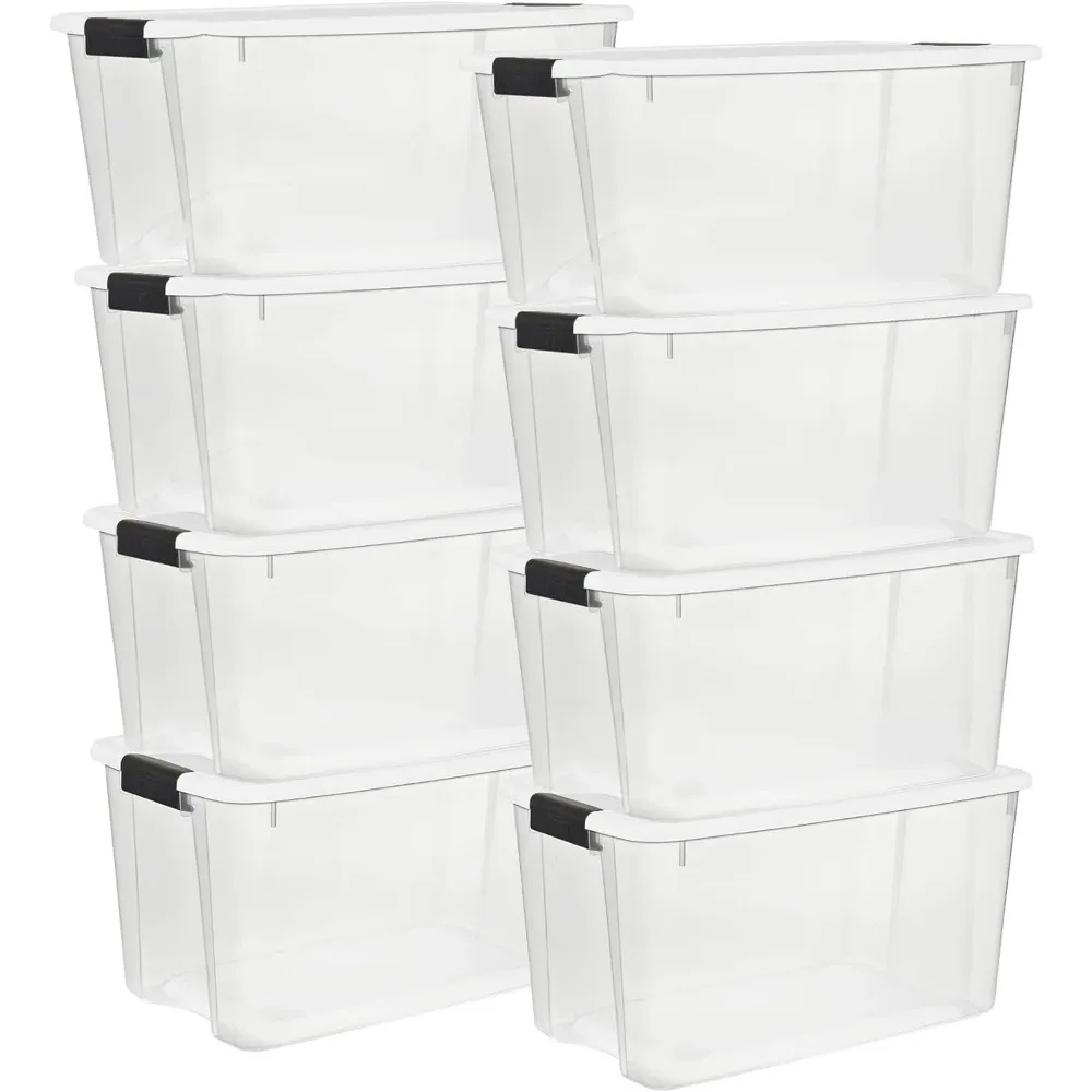 8-piece Set of Super-strong Locking Storage Boxes, with Lids, Made of Transparent Plastic
8-piece Set of Super-strong Locking Storage Boxes, with Lids, Made of Transparent Plastic
