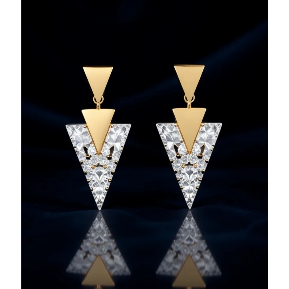 Стильные черно-золотые геометрические серьги-треугольники для вечеринок, повседневной носки и путешествий
Стильные черно-золотые геометрические серьги-треугольники для вечеринок, повседневной носки и путешествий