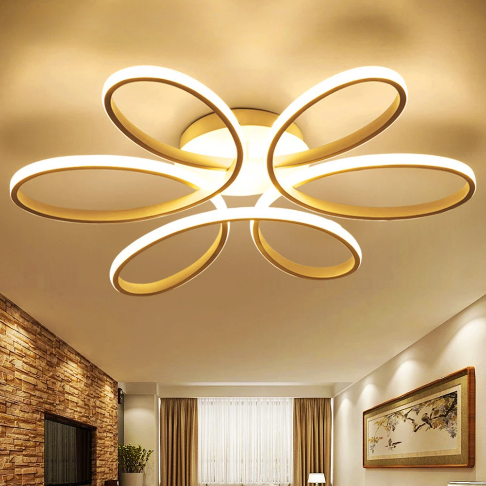 Household LED Chandelier 12W Three Colors Ceiling Lamp Modern Flower Design Lights Super Bright Home Decor Fixture
Household LED Chandelier 12W Three Colors Ceiling Lamp Modern Flower Design Lights Super Bright Home Decor Fixture