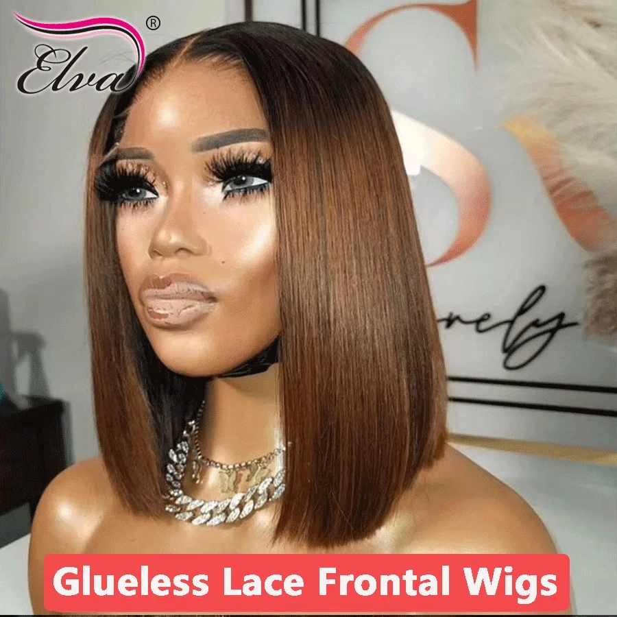 Elva Hair Colored Human Hair Wigs 13x6 HD Lace Frontal Wigs For Women Short Bob Wig Glueless 13x6 Lace Front Wig Ready To Wear
Elva Hair Colored Human Hair Wigs 13x6 HD Lace Frontal Wigs For Women Short Bob Wig Glueless 13x6 Lace Front Wig Ready To Wear
