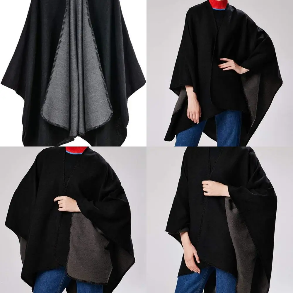 Женская шаль больших размеров с цветными блоками, пончо, накидка, длинный свитер, пальто с открытой передней частью, зима
Женская шаль больших размеров с цветными блоками, пончо, накидка, длинный свитер, пальто с открытой передней частью, зима