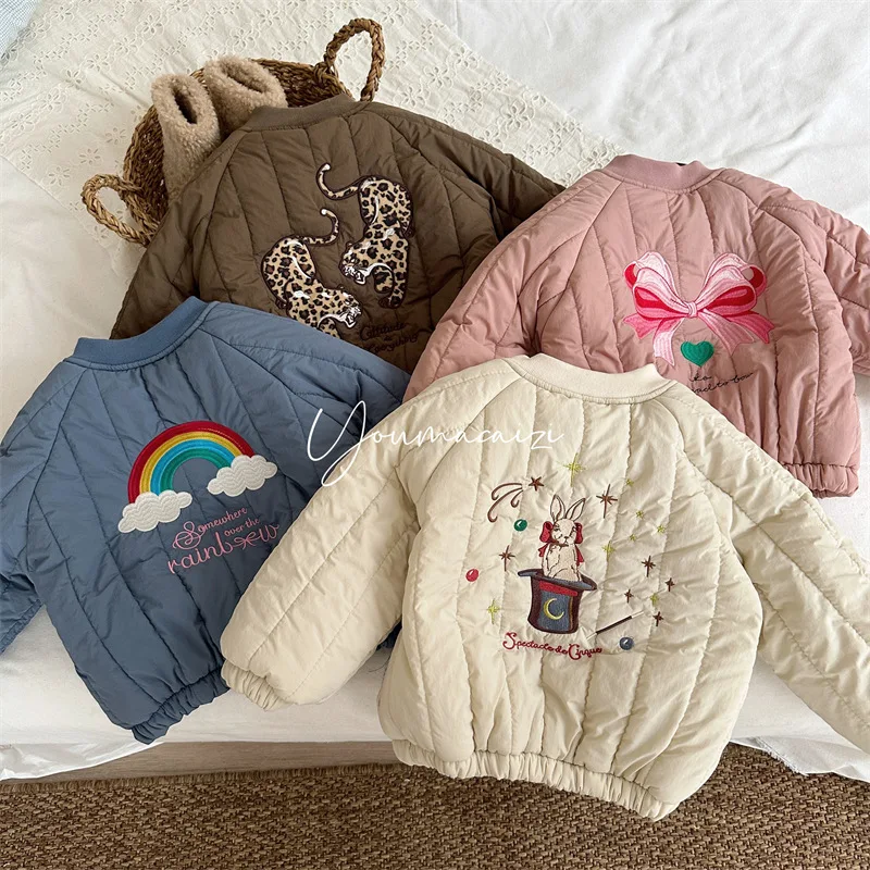 Children Coat 2025 Winter New Heavy Industry Embroidery Baseball Cotton-padded Jacket Plus Velvet Thicked Baby Girl's Coat
Children Coat 2025 Winter New Heavy Industry Embroidery Baseball Cotton-padded Jacket Plus Velvet Thicked Baby Girl's Coat