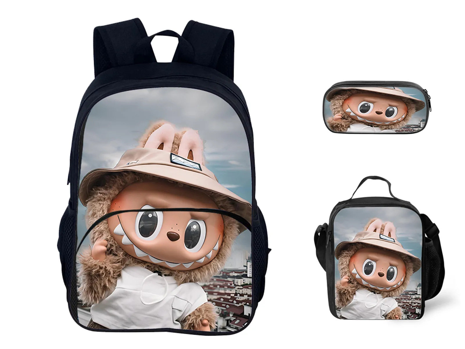 Daily Book Bag Fashion Labubu front pocket Lightweight Backpack and Insulated Lunch Box,Pencil Case 3Pcs Set for Student
Daily Book Bag Fashion Labubu front pocket Lightweight Backpack and Insulated Lunch Box,Pencil Case 3Pcs Set for Student