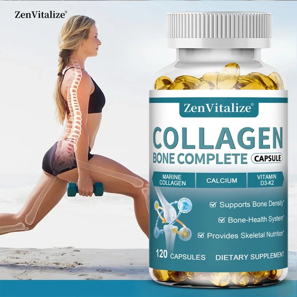 Collagen Bone & Joint Capsules, Support Maximum Bone Density and Joint Health, Promote Calcium Absorption, Non-GMO
Collagen Bone & Joint Capsules, Support Maximum Bone Density and Joint Health, Promote Calcium Absorption, Non-GMO