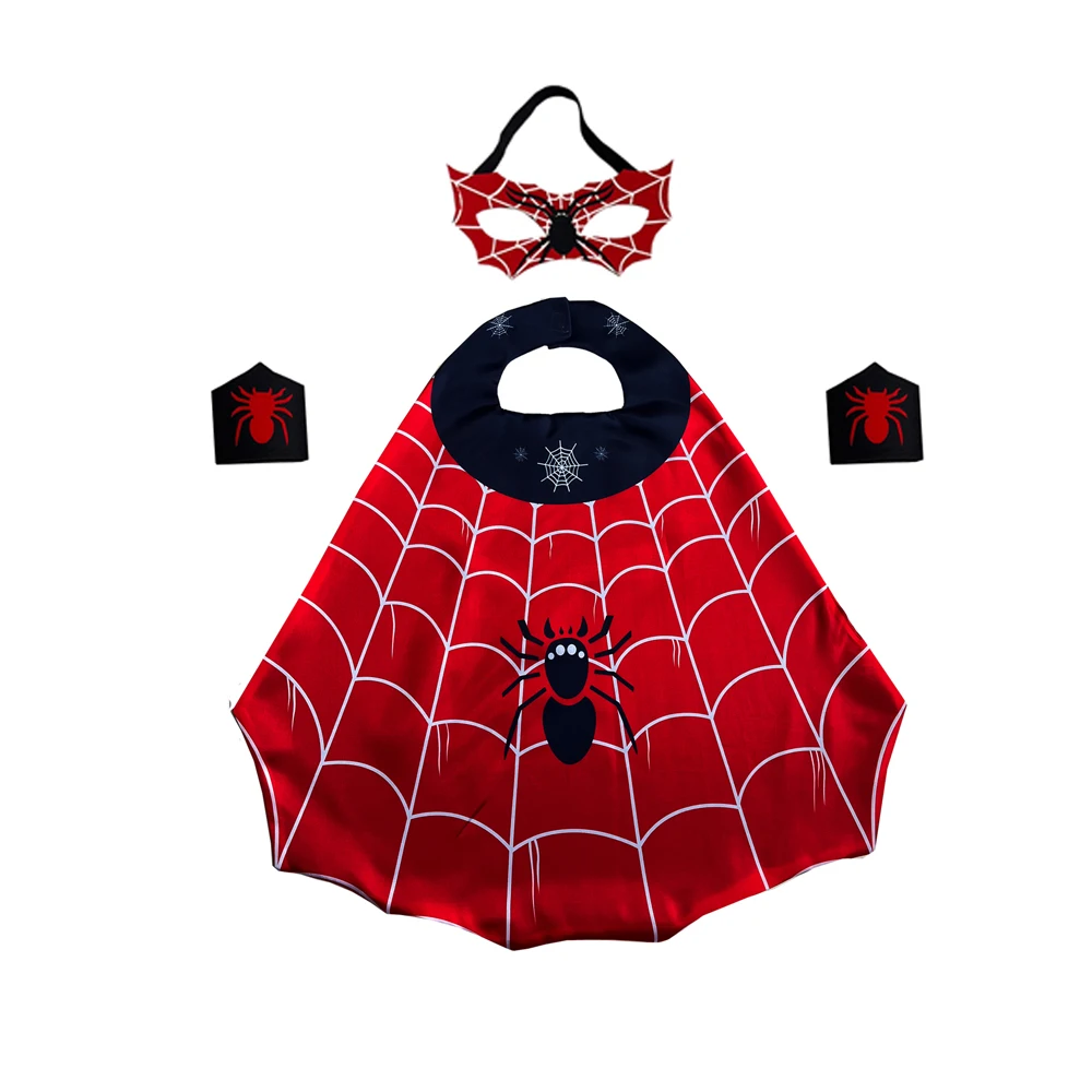 Комплект костюма супергероя с героями мультфильмов на Хэллоуин для мальчиков и девочек, накидка-паук и маска с браслетом
Комплект костюма супергероя с героями мультфильмов на Хэллоуин для мальчиков и девочек, накидка-паук и маска с браслетом