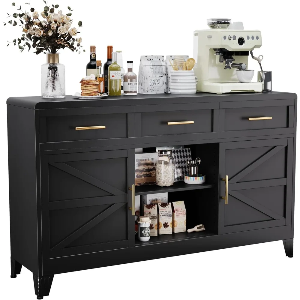 Шкаф-буфет с ящиками 47,2, большой сервант с дверцами и регулируемыми полками, современный фермерский кафе-бар
Шкаф-буфет с ящиками 47,2, большой сервант с дверцами и регулируемыми полками, современный фермерский кафе-бар