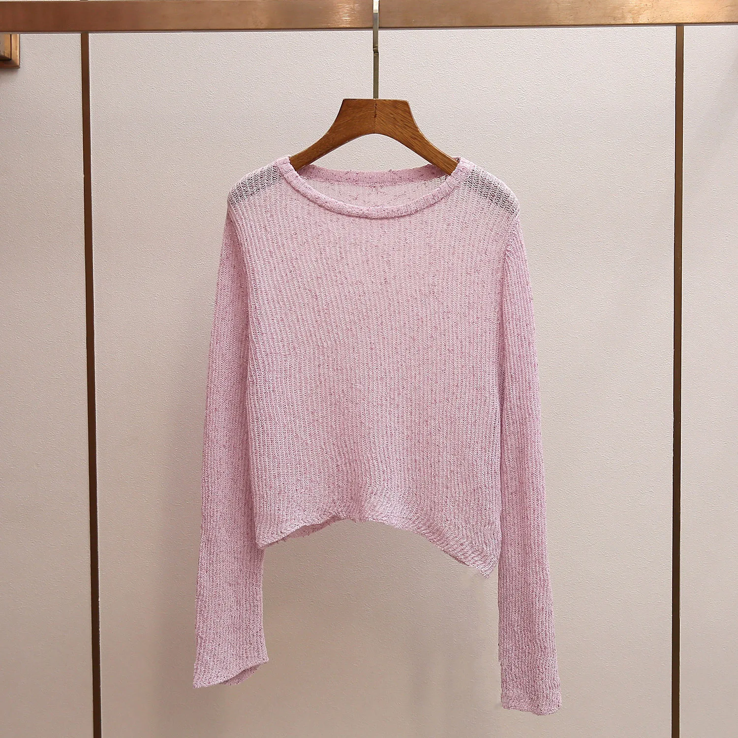 High-End Women's Knitted Long Sleeve round Neck Color Loose Base Layer Top Spring New Style Minimalist Style Commute Style
High-End Women's Knitted Long Sleeve round Neck Color Loose Base Layer Top Spring New Style Minimalist Style Commute Style