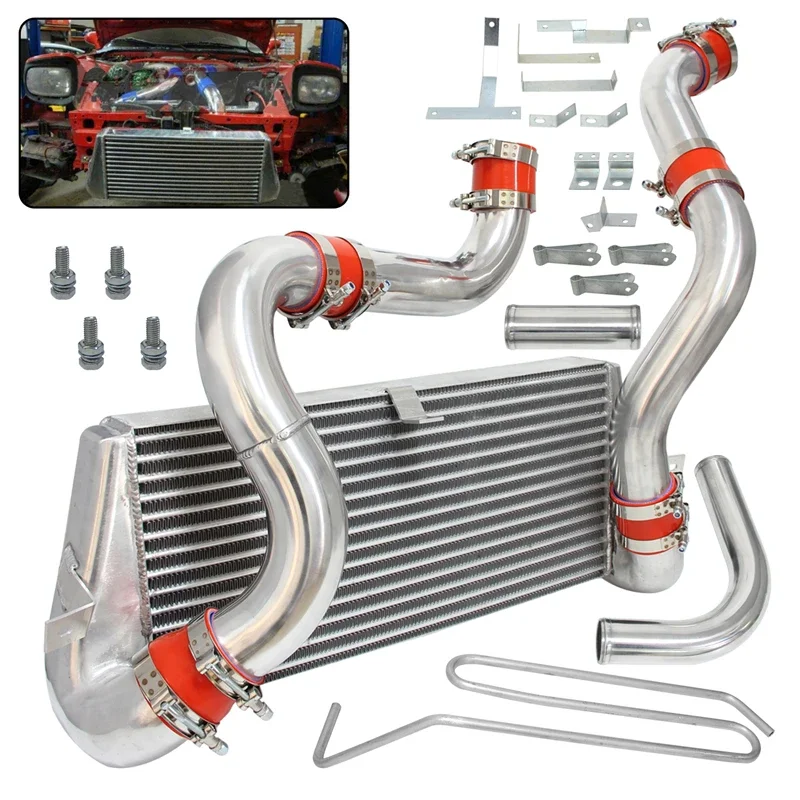 Blue/Black/Red Intercooler Kit Turbo Bolt On Front Mount For Mazda RX7 RX-7 FD3S FD3 13B 1.3L Engine Twin Turbo 1993-1997
Blue/Black/Red Intercooler Kit Turbo Bolt On Front Mount For Mazda RX7 RX-7 FD3S FD3 13B 1.3L Engine Twin Turbo 1993-1997