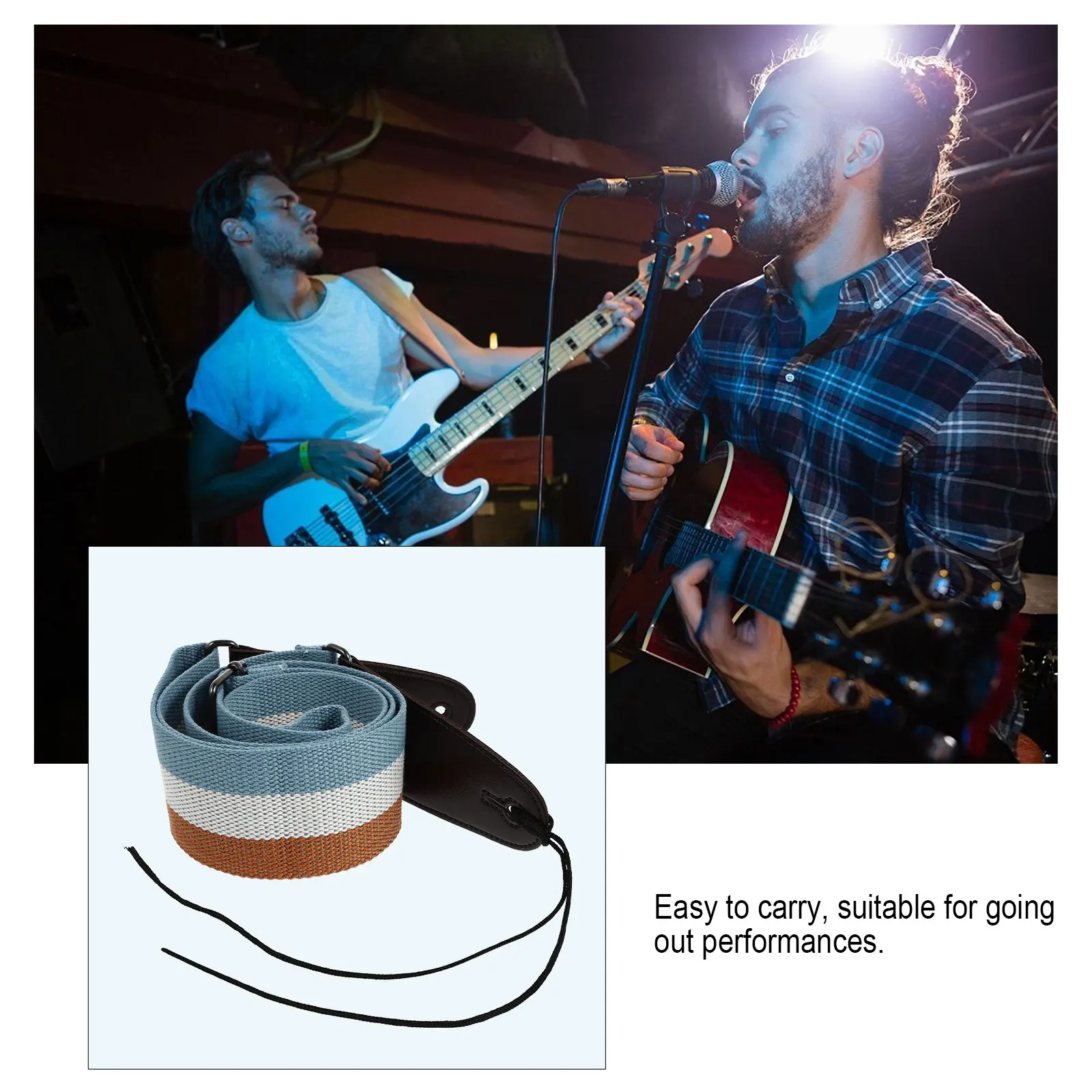 1 Pc Adjustable Cotton Pu Guitar Strap Durable Wear Resistant Breathable Comfortable Portable Easy To Use Guitar Bass Accessory
1 Pc Adjustable Cotton Pu Guitar Strap Durable Wear Resistant Breathable Comfortable Portable Easy To Use Guitar Bass Accessory