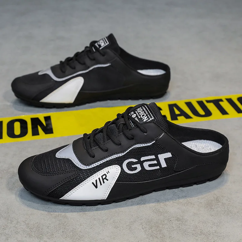 Мужские тапочки, трендовая мужская обувь Baotou, летняя дышащая повседневная обувь, мужские кроссовки на вулканизированной плоской подошве, полуслипоны, 2026
Мужские тапочки, трендовая мужская обувь Baotou, летняя дышащая повседневная обувь, мужские кроссовки на вулканизированной плоской подошве, полуслипоны, 2026