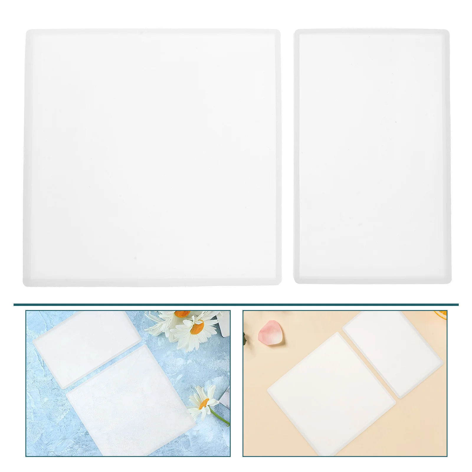 2pcs Silicone Tray Mold For Epoxy Resin Diy Agate Coaster Craft Mold Reusable Flexible Molds For Resin Crafts Concrete
2pcs Silicone Tray Mold For Epoxy Resin Diy Agate Coaster Craft Mold Reusable Flexible Molds For Resin Crafts Concrete