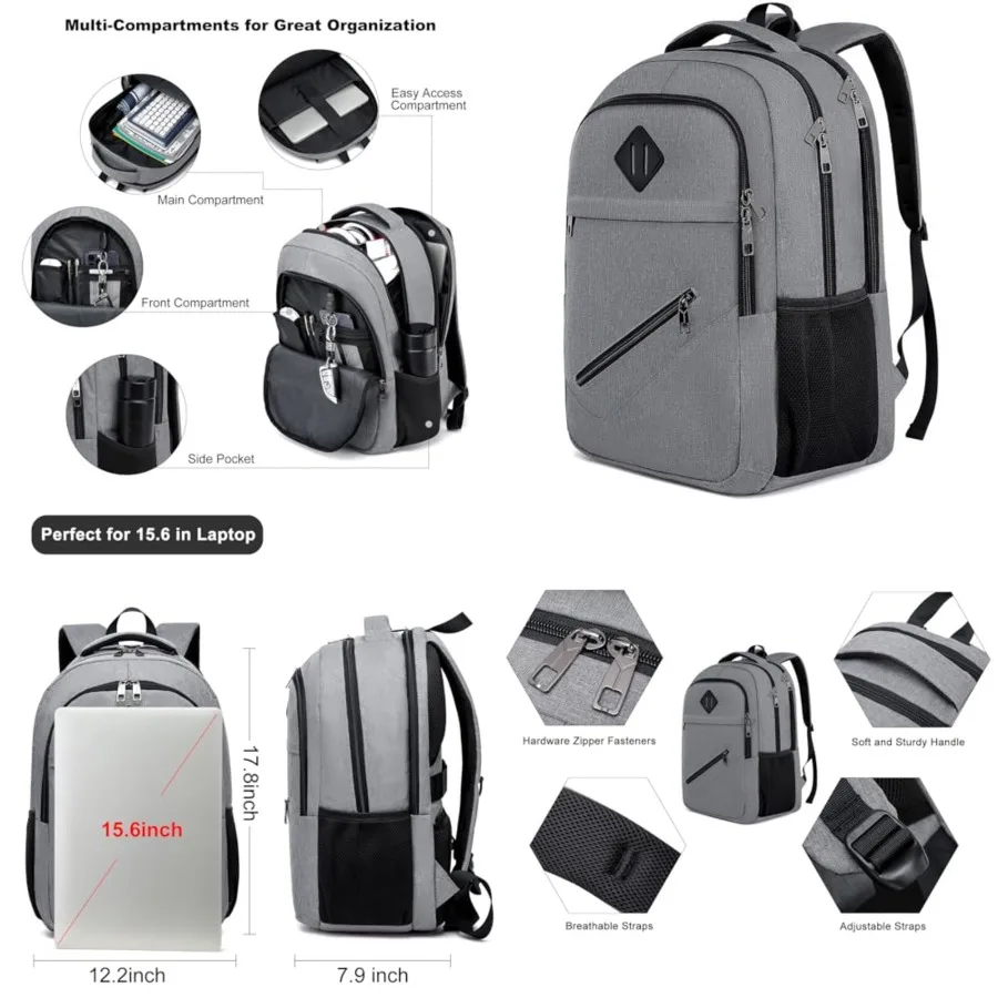 Backpack for Men and Women, School Backpacks for Teen Boys and Girls, Student Bookbag Fits Laptop, Water Resistant Travel Backp
Backpack for Men and Women, School Backpacks for Teen Boys and Girls, Student Bookbag Fits Laptop, Water Resistant Travel Backp