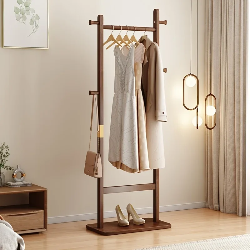 Modern Wooden Freestanding Coat Rack with 5 Hangers, Umbrella Holder & Shoe Shelf - Multi-Functional Entryway Organizer
Modern Wooden Freestanding Coat Rack with 5 Hangers, Umbrella Holder & Shoe Shelf - Multi-Functional Entryway Organizer