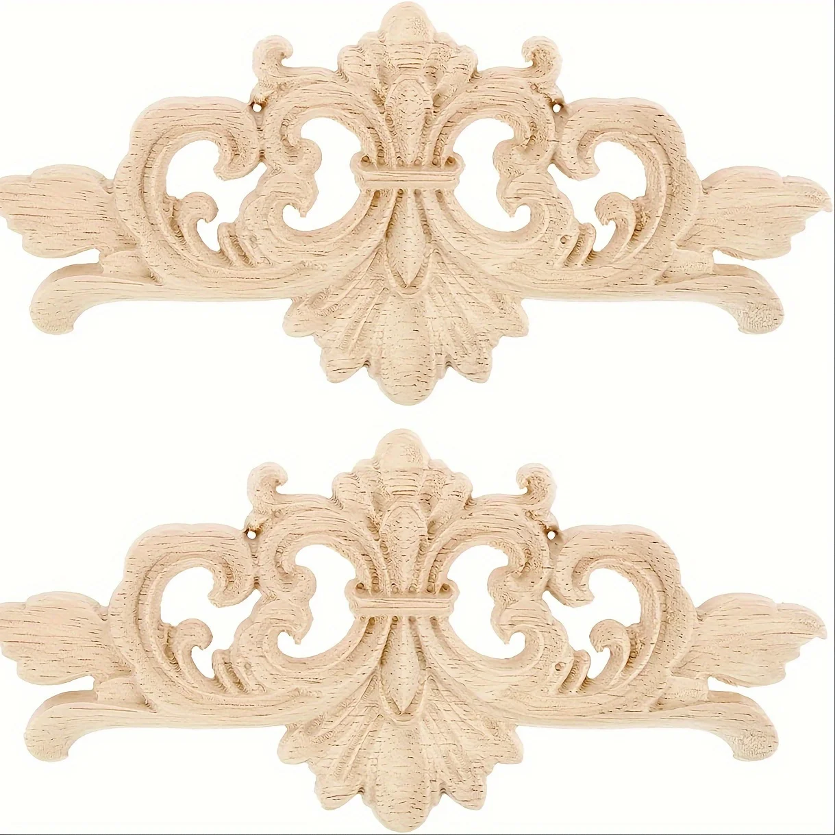 2pcs Carved Furniture Appliques Onlays, 16x7cm/6.30"x2.76", Wooden Decal Corner Frame Decorative For Cabinet Dresser Bed Wall
2pcs Carved Furniture Appliques Onlays, 16x7cm/6.30"x2.76", Wooden Decal Corner Frame Decorative For Cabinet Dresser Bed Wall