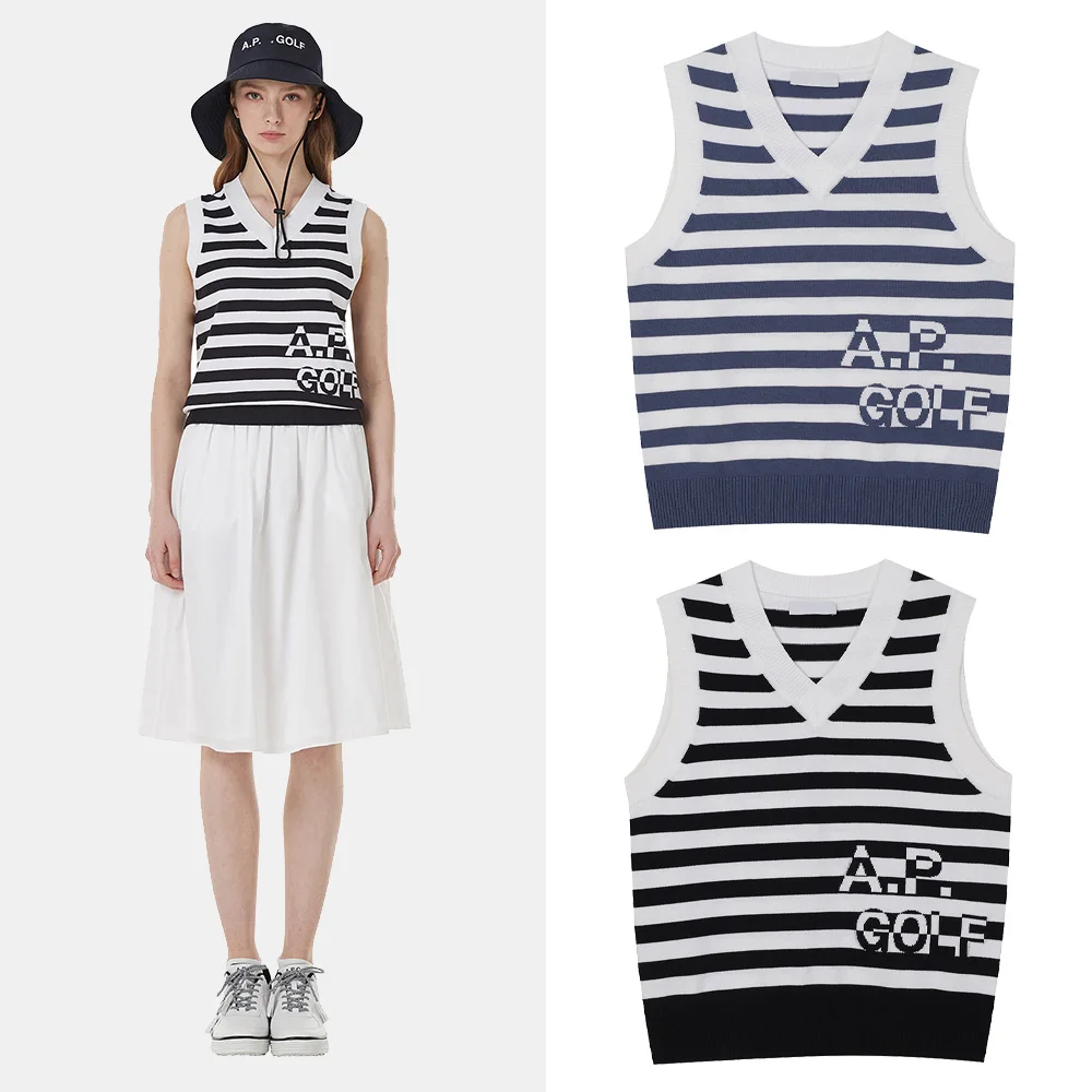 Ladies Faion Striped Knitted Vest Versatile Ele V-Ne Design Korean Sle Golf Sport Top Trendy Brand Commute Sle
Ladies Faion Striped Knitted Vest Versatile Ele V-Ne Design Korean Sle Golf Sport Top Trendy Brand Commute Sle