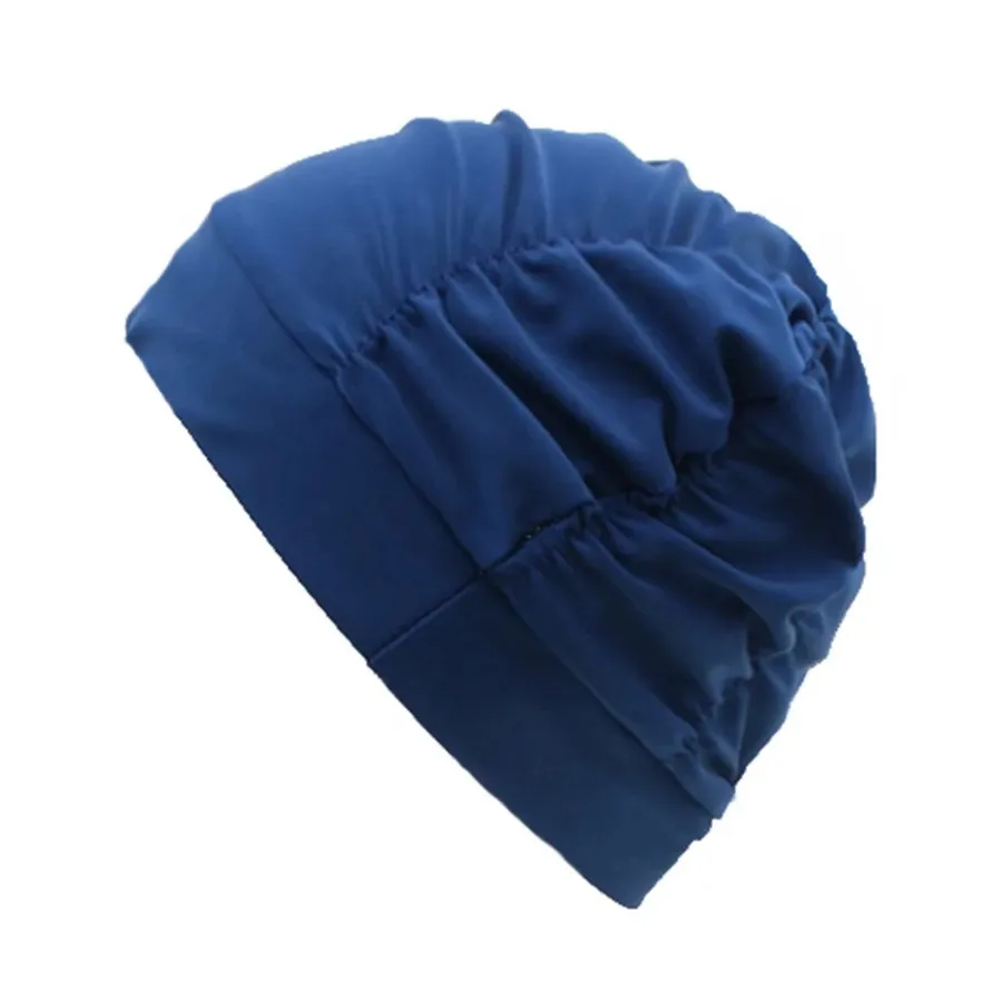 2 Pack Solid Color Pleated Swim Caps For Long Hair Cloth Febric Swimming Cap, Navy Blue
2 Pack Solid Color Pleated Swim Caps For Long Hair Cloth Febric Swimming Cap, Navy Blue