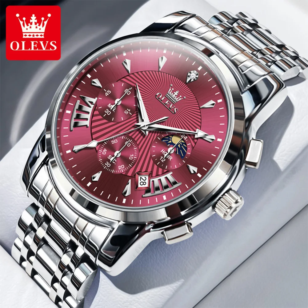 OLEVS 2892, мужские часы, оригинальные кварцевые часы, элитный бренд, водостойкий светящийся хронограф, классические деловые мужские часы с фазой Луны
OLEVS 2892, мужские часы, оригинальные кварцевые часы, элитный бренд, водостойкий светящийся хронограф, классические деловые мужские часы с фазой Луны