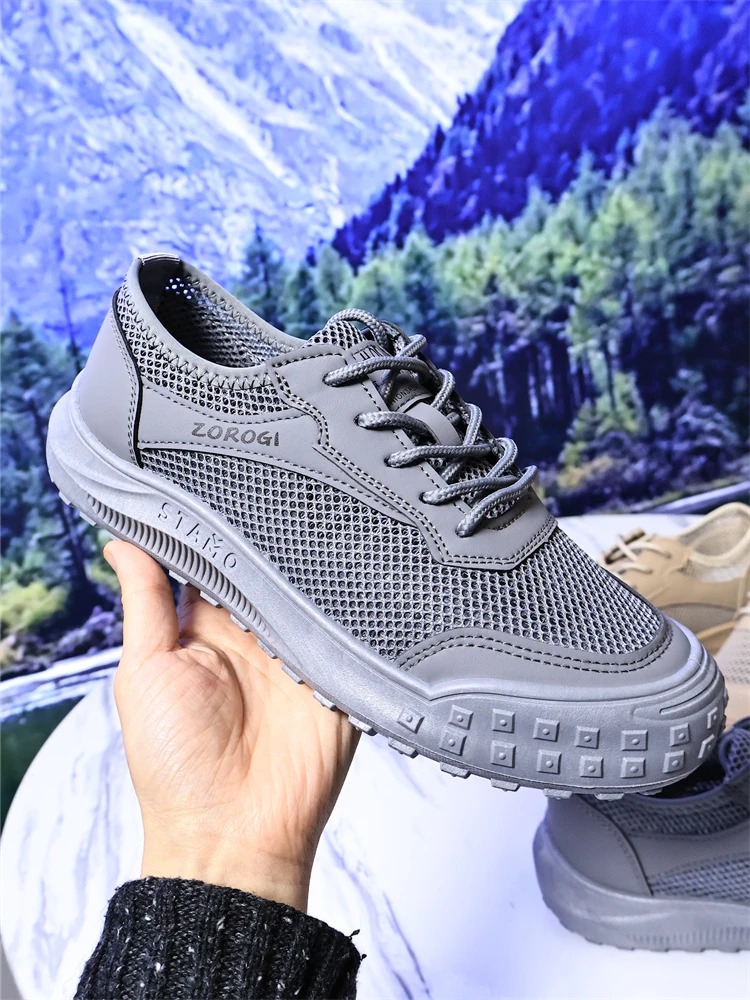 Men's Spring Summer Breathable Mesh Casual Shoes Ultra-Leather Patchwork Net Face Rubber Bottom Fashionable Lace-Up Shoes
Men's Spring Summer Breathable Mesh Casual Shoes Ultra-Leather Patchwork Net Face Rubber Bottom Fashionable Lace-Up Shoes
