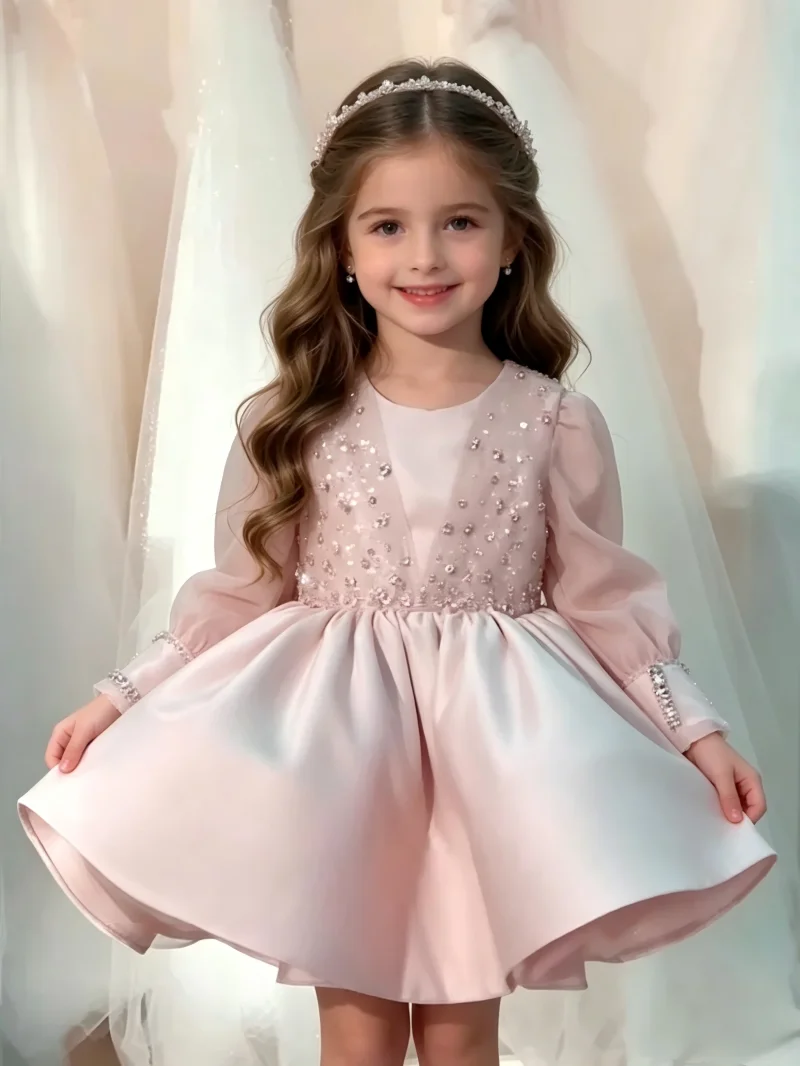 Fluffy Dress Infant Sequin Baptism Gown Flower Wedding Toddler Vestido Costume2025 Baby Girl Birthday Kids Long Sleeved Clothes
Fluffy Dress Infant Sequin Baptism Gown Flower Wedding Toddler Vestido Costume2025 Baby Girl Birthday Kids Long Sleeved Clothes