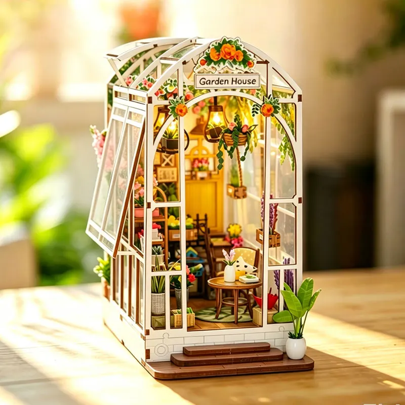 Zuuton Garden House DIY Book Nook Kit Miniature Flower Dollhouse with LED Light 3D Wooden Puzzle Building Kit CreativeCraft Gift
Zuuton Garden House DIY Book Nook Kit Miniature Flower Dollhouse with LED Light 3D Wooden Puzzle Building Kit CreativeCraft Gift