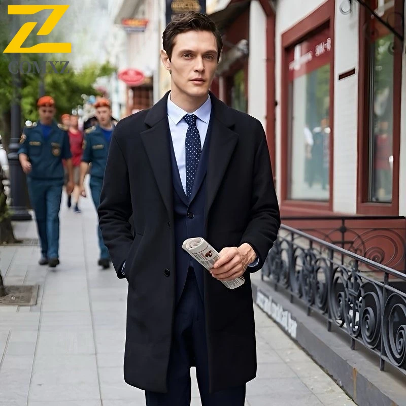 COMXZ Men Wool Thicken Business Casual Jacket Mid Length Trench Coat Korean Style Outdoor Tactics Fleece Lining Sportwear 2025
COMXZ Men Wool Thicken Business Casual Jacket Mid Length Trench Coat Korean Style Outdoor Tactics Fleece Lining Sportwear 2025
