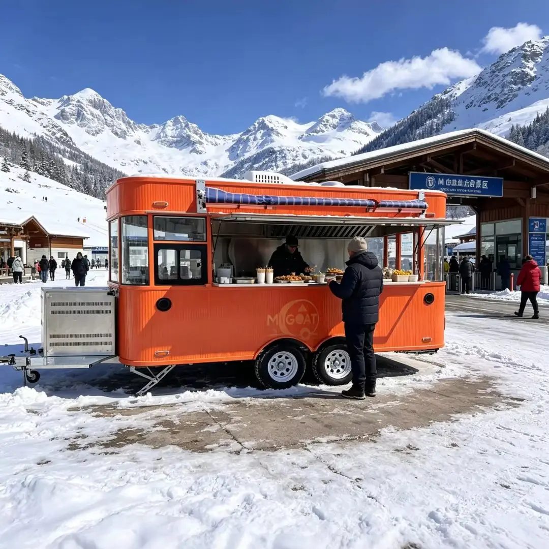 Retro Orange 2-Axle Mobile Food Trailer Commercial Street Vending Truck with Awning for Fast Food
Retro Orange 2-Axle Mobile Food Trailer Commercial Street Vending Truck with Awning for Fast Food