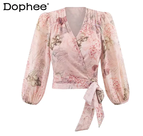 Французская романтическая блузка в стиле ретро с цветочным принтом, новинка весна-лето 2026, модная короткая шифоновая рубашка с рукавами-фонариками и свободной талией
Французская романтическая блузка в стиле ретро с цветочным принтом, новинка весна-лето 2026, модная короткая шифоновая рубашка с рукавами-фонариками и свободной талией