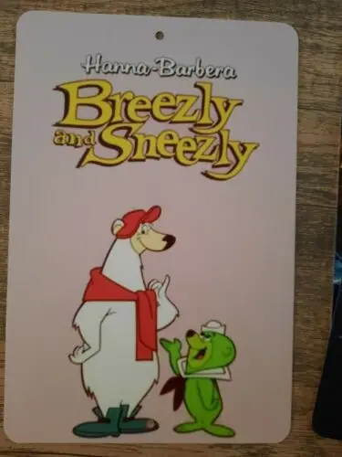 Классический мультяшный металлический настенный знак Breezly and Sneezly Hanna Barber 8x12
Классический мультяшный металлический настенный знак Breezly and Sneezly Hanna Barber 8x12