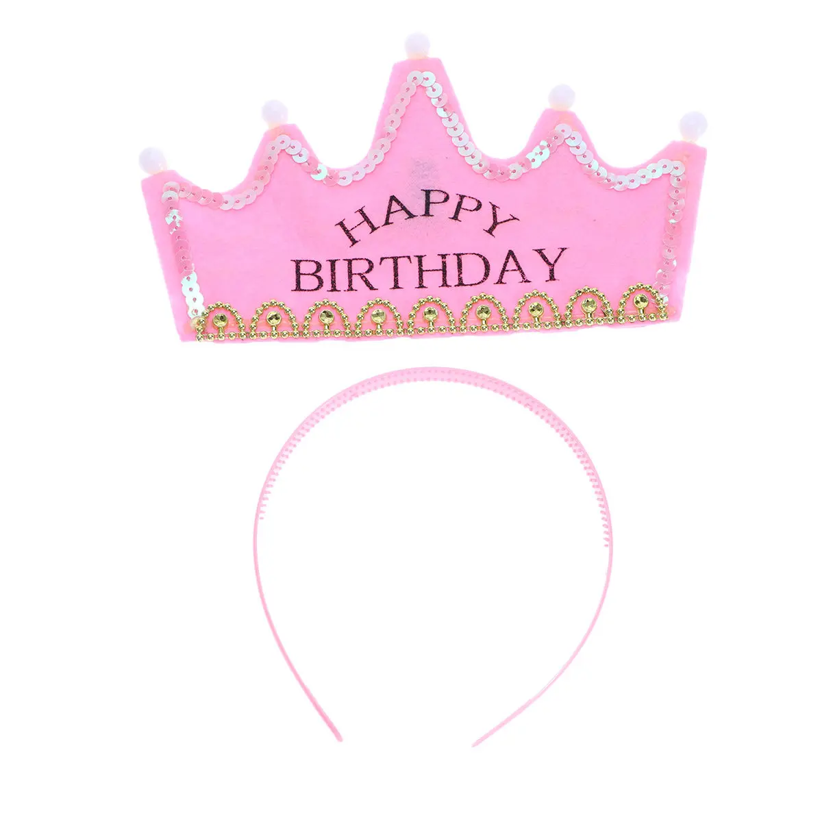 Shiny Glowing Crown Headband Baby Kids Party Hair Hoop Non-Woven Fabric Birthday Celebration Headdress for Girls Boys Pink
Shiny Glowing Crown Headband Baby Kids Party Hair Hoop Non-Woven Fabric Birthday Celebration Headdress for Girls Boys Pink